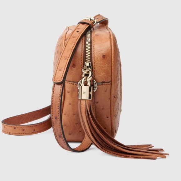 ISO Gucci Soho Ostrich Disco Bag in Sunflower - Picture 4 of 5